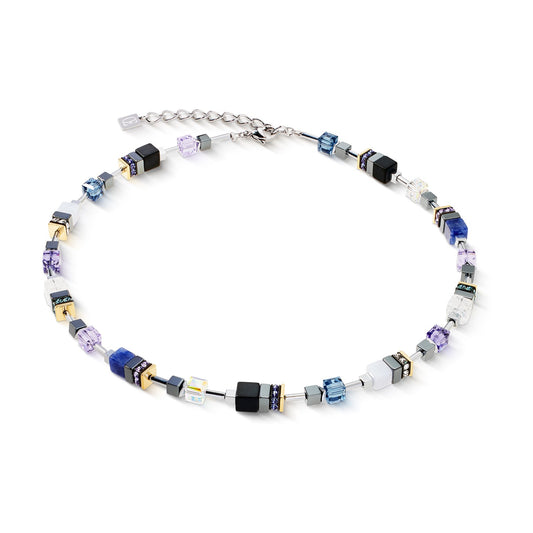 Geocube Precious Motion necklace Blue Moon Bicolour