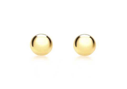 9ct Yellow Gold 7mm Ball Stud Earrings