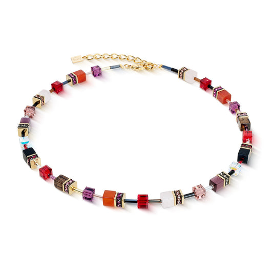 Geocube Iconic Precious necklace Festive red