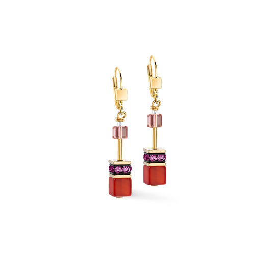 Geocube Iconic Precious earring Festive red