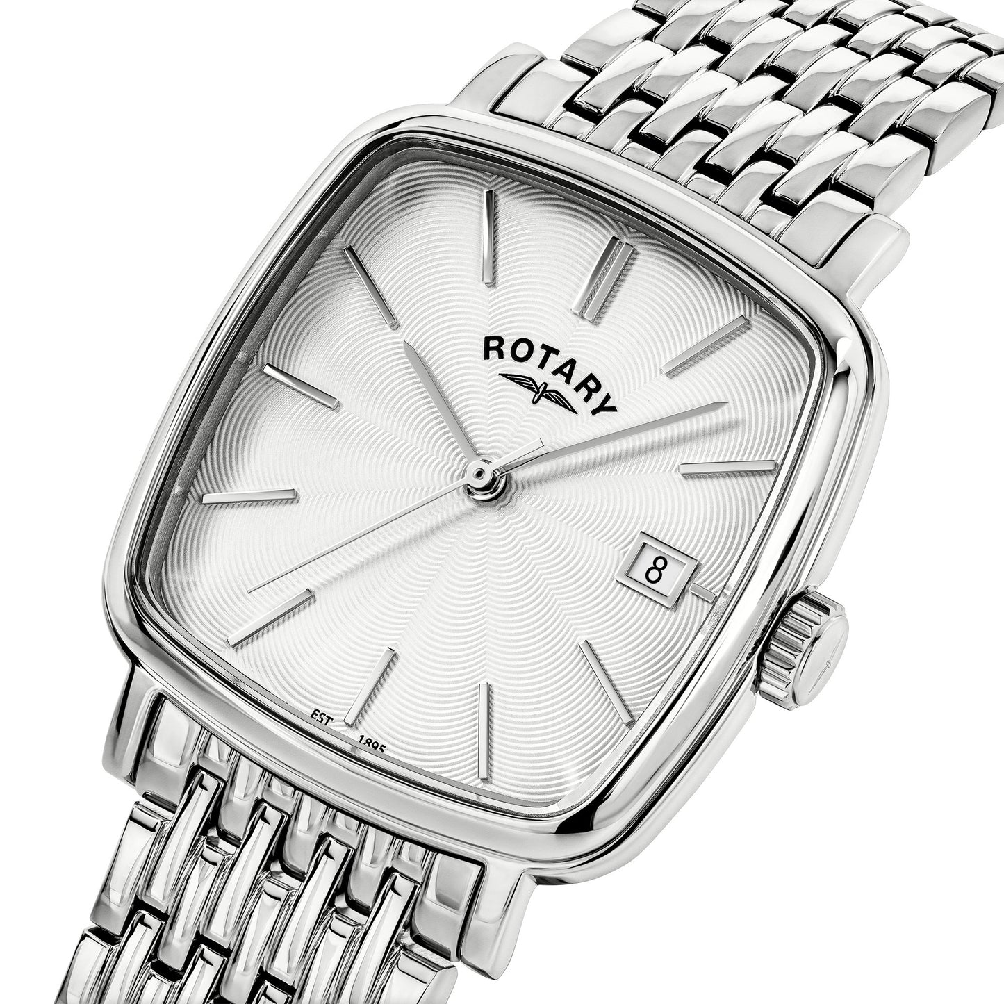Stainless Steel Square Roman Numberal Bracelet Watch