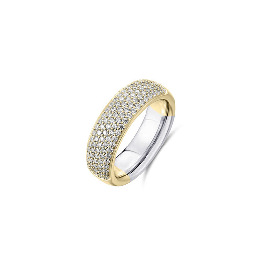 Two Colour Pave Sparkly Ring