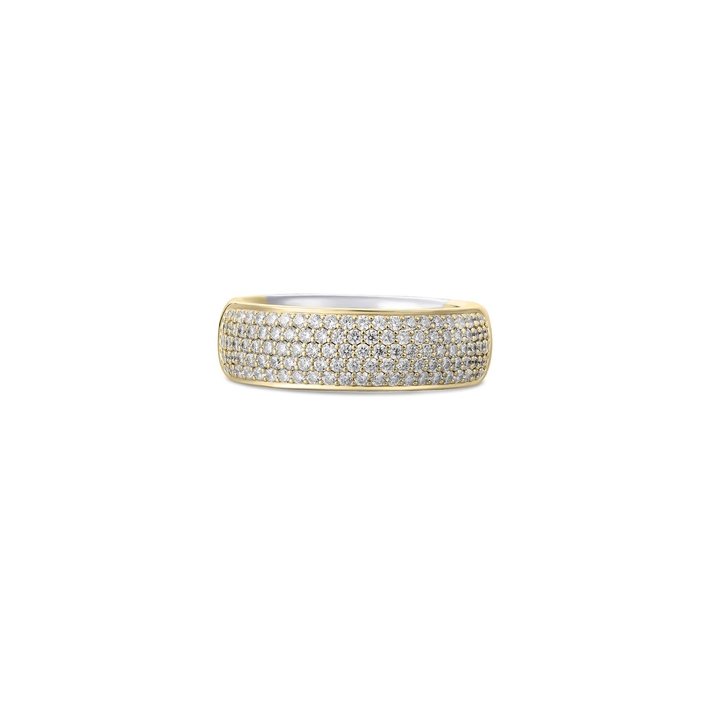 Two Colour Pave Sparkly Ring