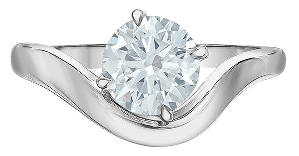 9ct White Gold Classic Round Brilliant Cut Lab Grown Diamond Solitaire Ring