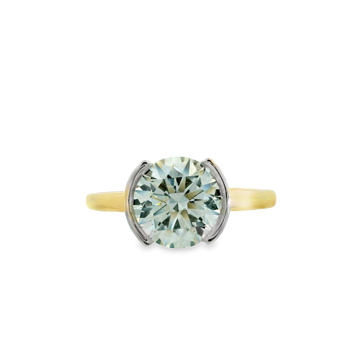 9ct Yellow Gold and White Gold Lab Grown Diamond Ring