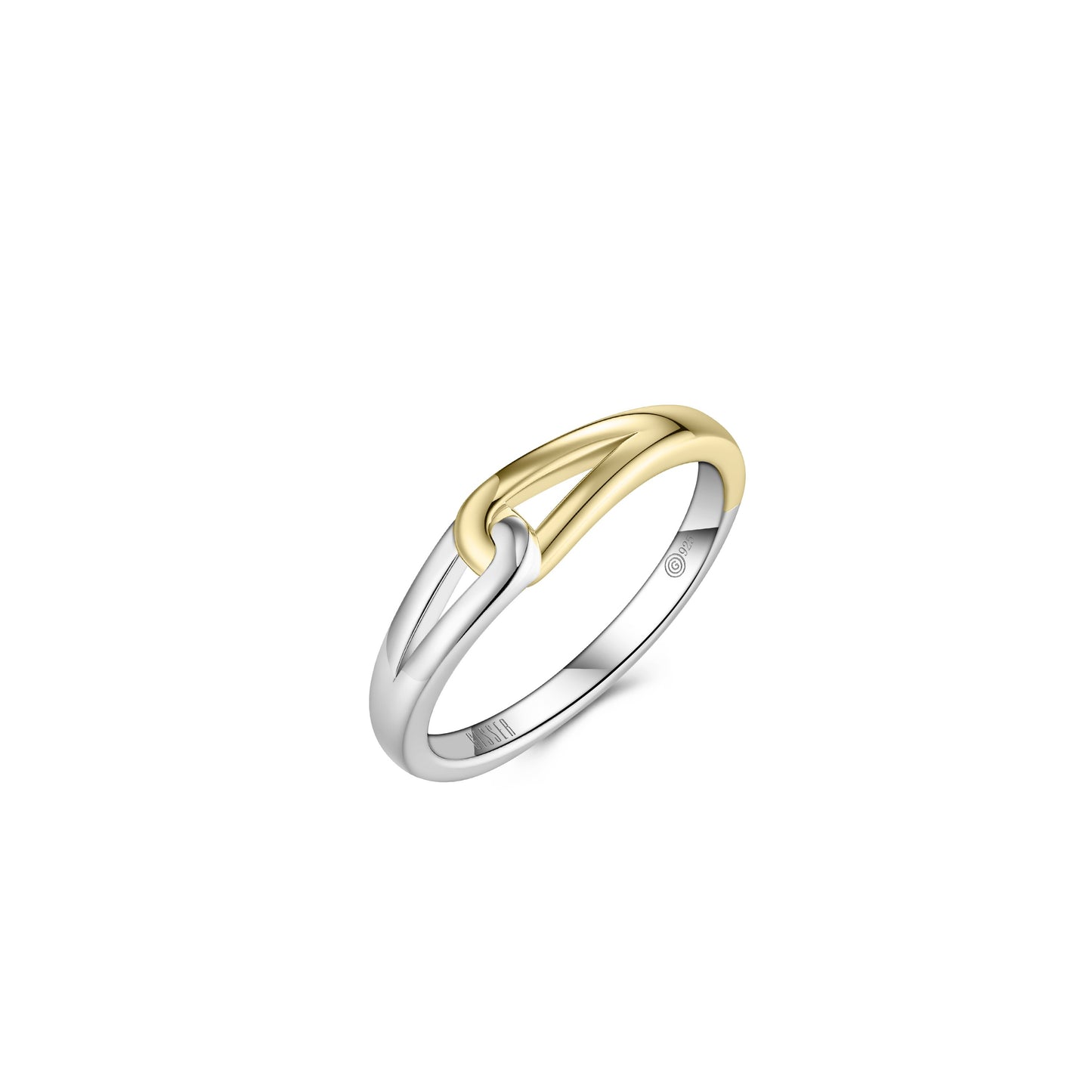 Two Colour Entwined Ring