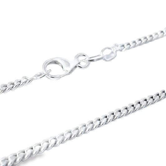 18" Silver 2.1mm Curb Chain