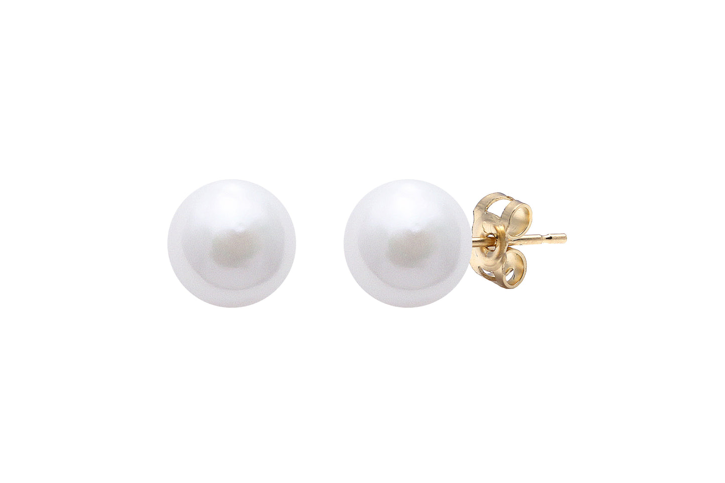 9ct Yellow Gold 7.5-8mm Akoya Stud Earrings