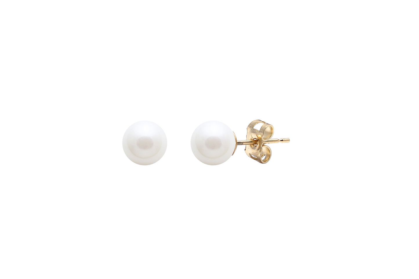 9ct Yellow Gold 4.5-5mm Fresh Water Pearl Stud Earrings