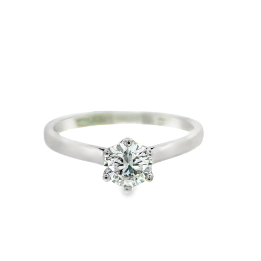 Platinum 0.54ct Diamond Solitaire Engagement Ring
