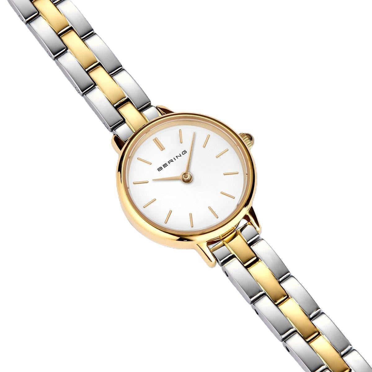 White Dial Two Tone Bracelet Watch