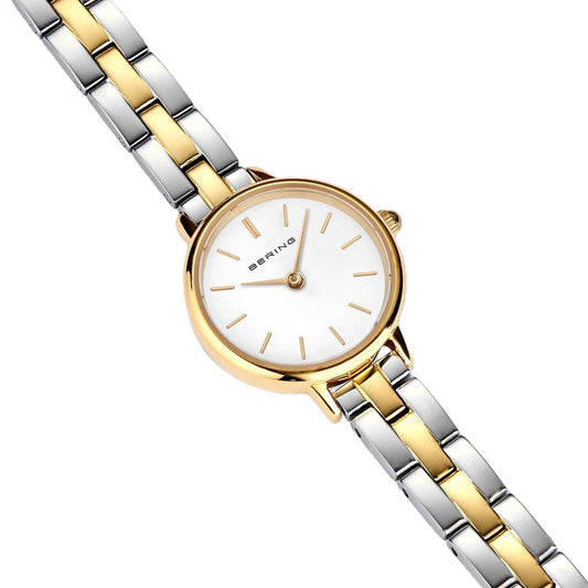 White Dial Two Tone Bracelet Watch