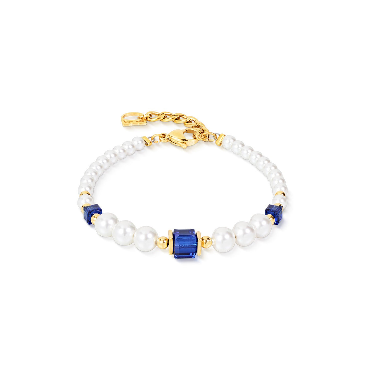 Cocktail Pearls Bracelet Sapphire Blue