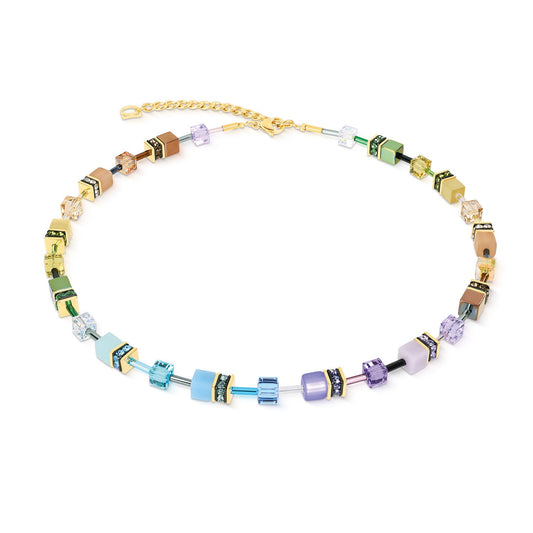 GeoCUBE Iconic Necklace Multicolor Boho Gold