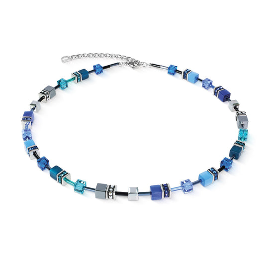 GeoCUBE Iconic Necklace Azure Spirit Silver Colour