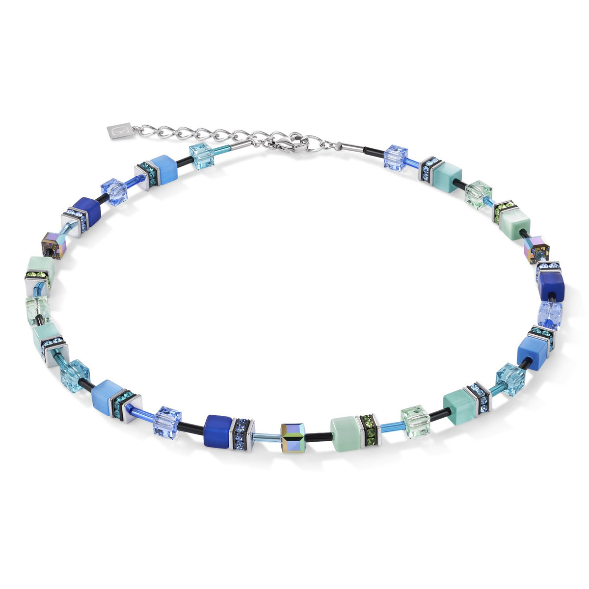 GeoCUBE Necklace blue-green