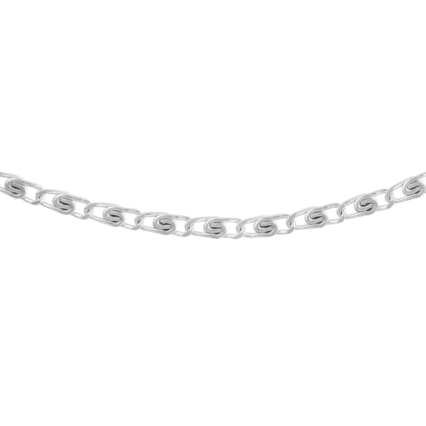 Sterling Silver Snail Chain Bracelet