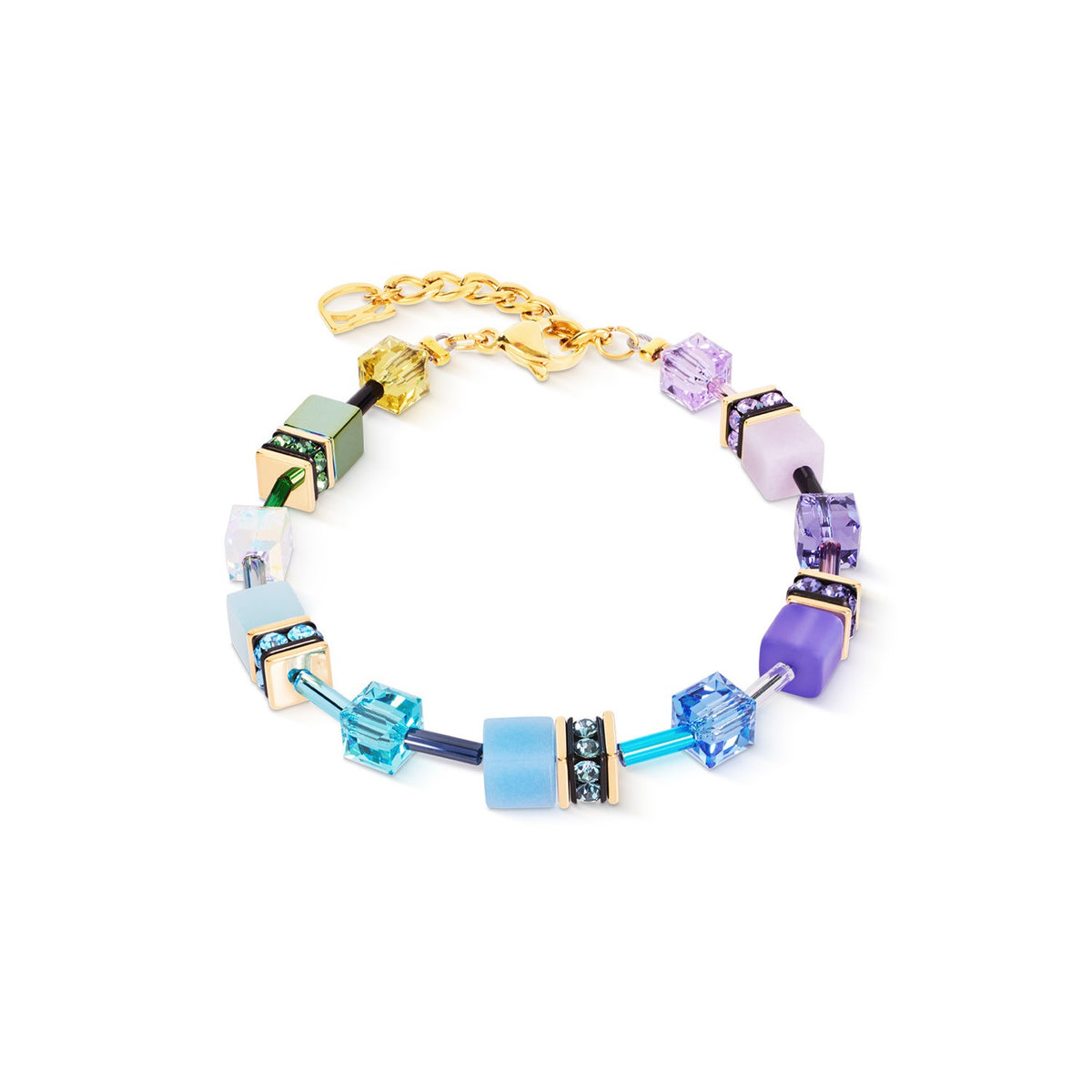 GeoCUBE Iconic Bracelet Multicolor Boho Gold Colour