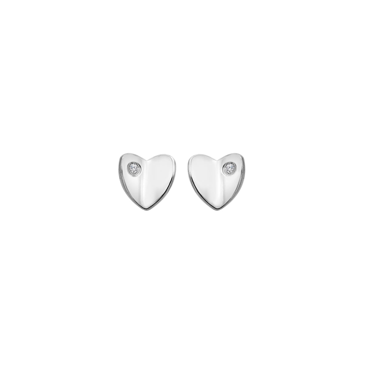 Folded Heart Earrings