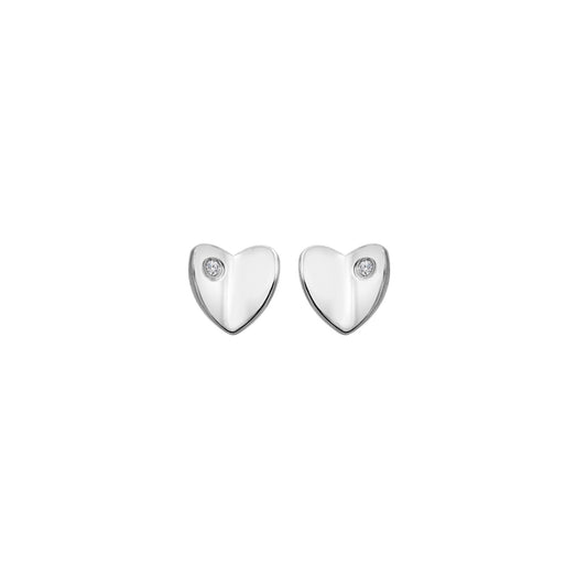 Folded Heart Earrings