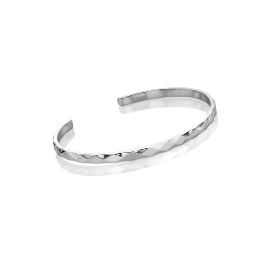 Silver Harlequin Cuff Bangle