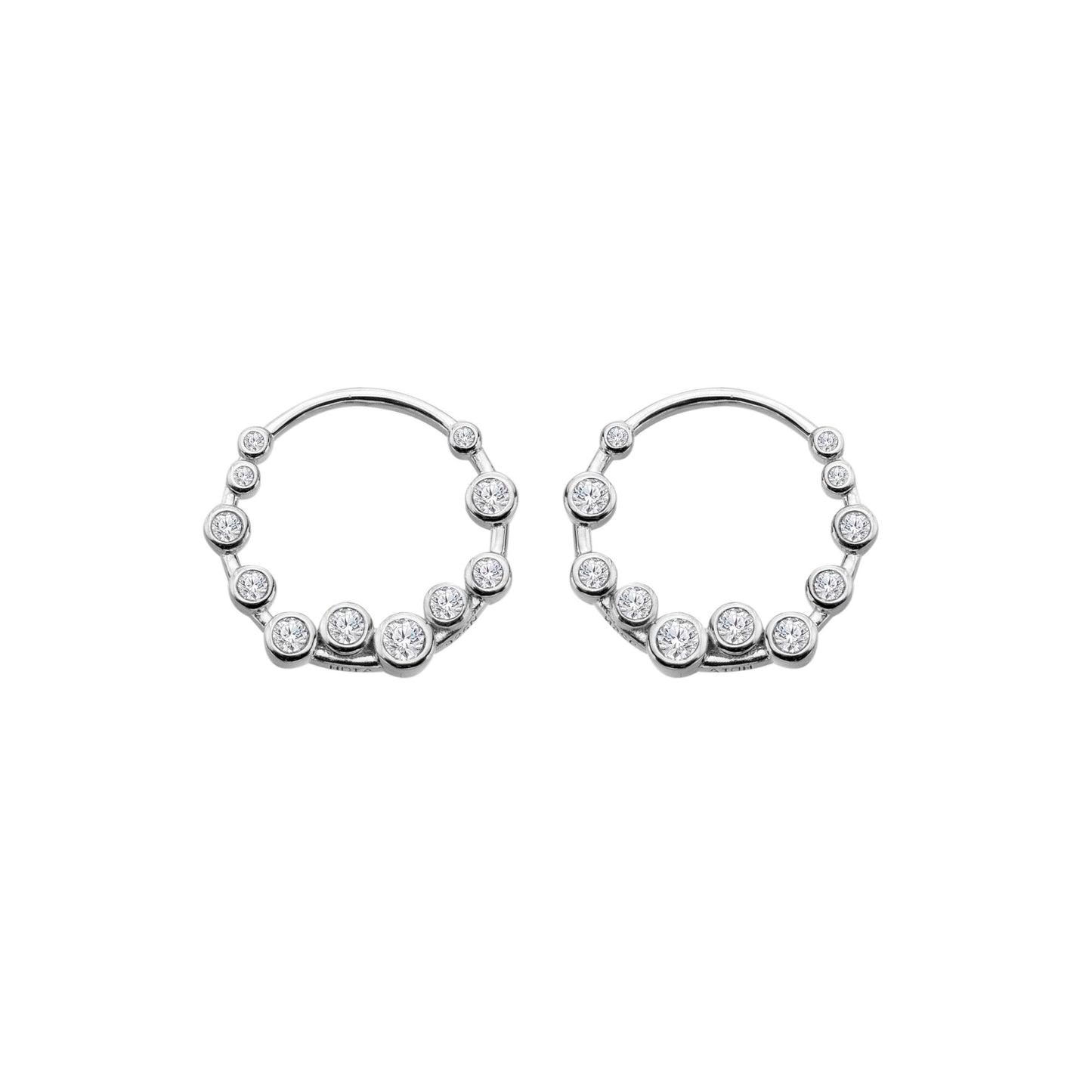 Silver Wreath Bubble Earrings