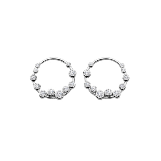Silver Wreath Bubble Earrings