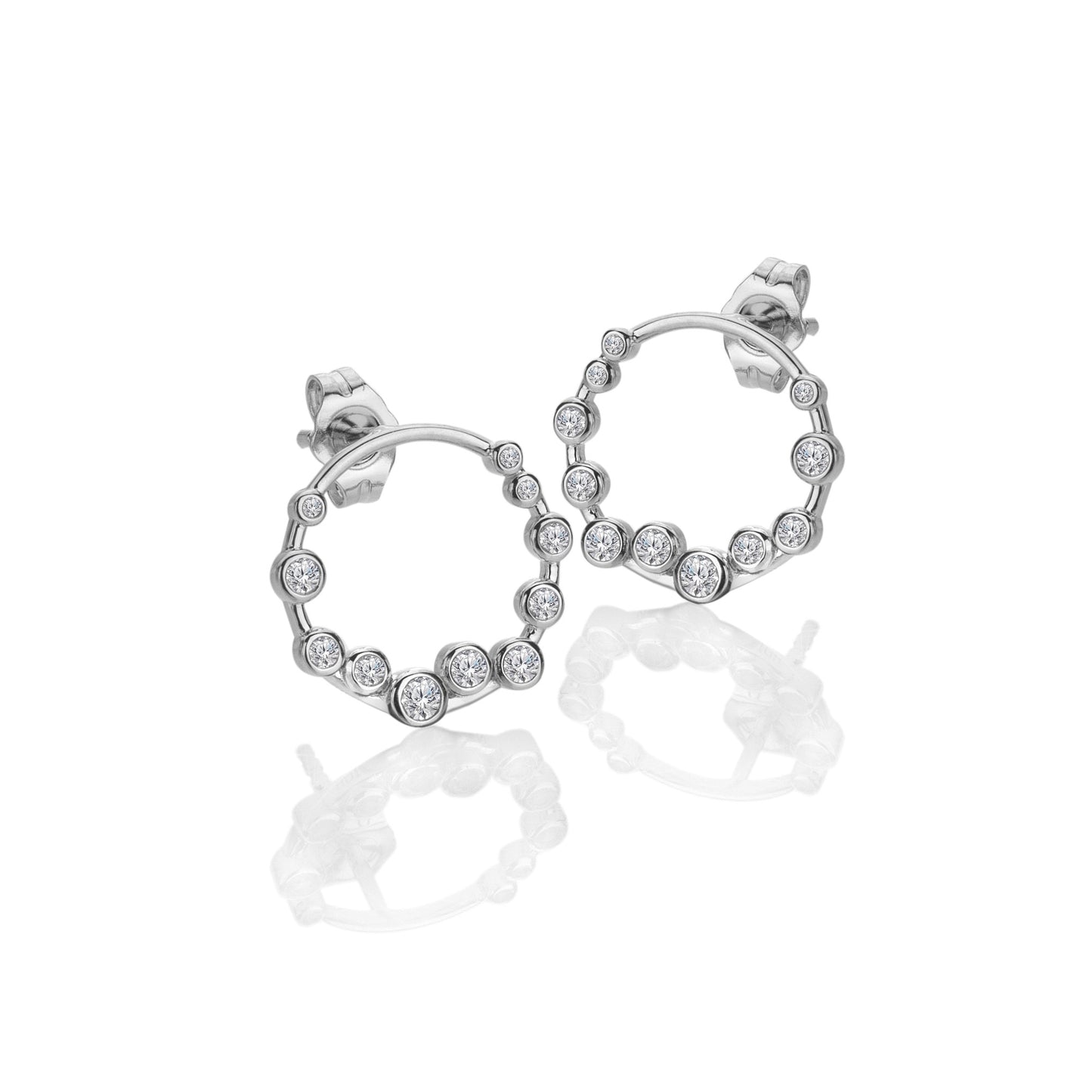 Silver Wreath Bubble Earrings