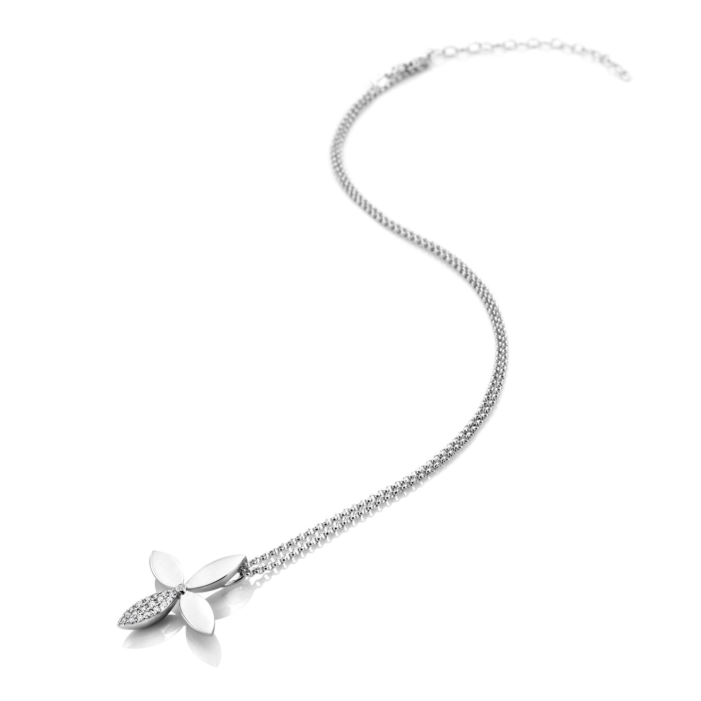 Silver Eden Flower Pendant with Chain
