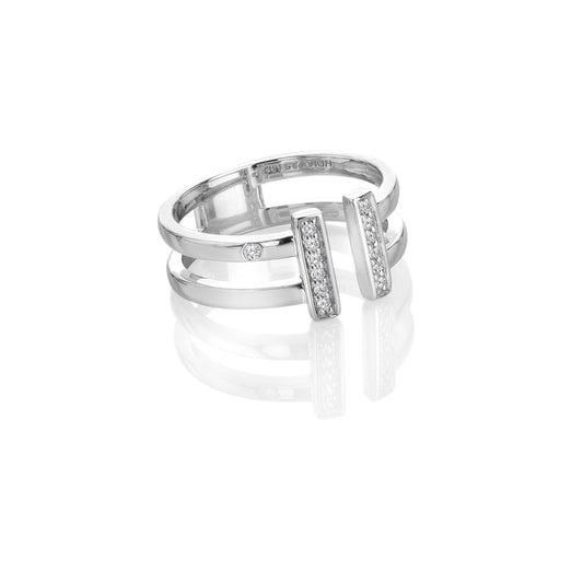 Silver Double T-Bar Ring