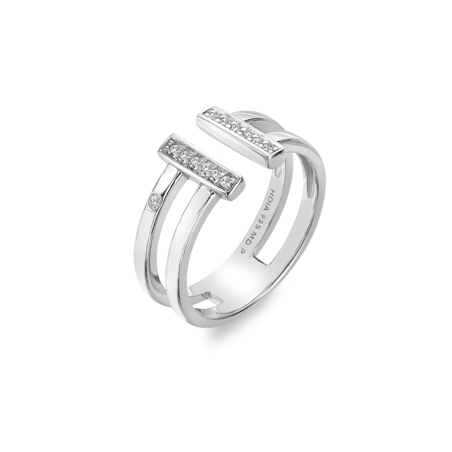 Silver Double T-Bar Ring
