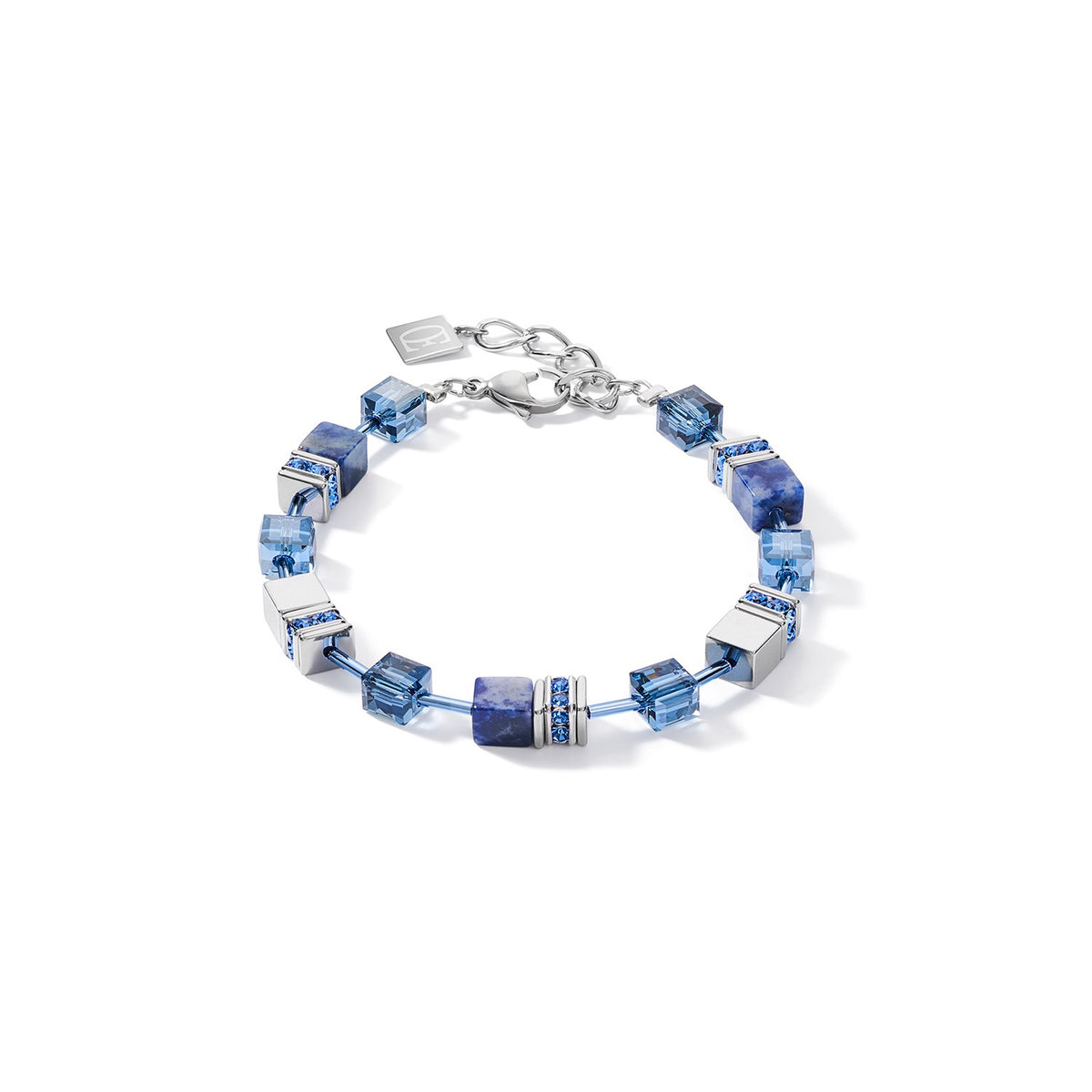 GeoCUBE Bracelet sodalite & hematite blue