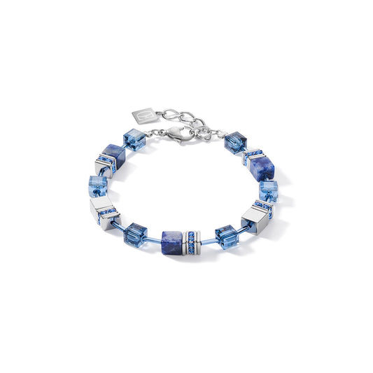 GeoCUBE Bracelet sodalite & hematite blue