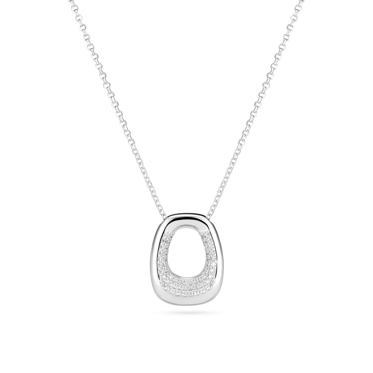 Borsa Piccolo Stone Set Pendant with Chain