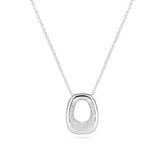 Borsa Piccolo Stone Set Pendant with Chain