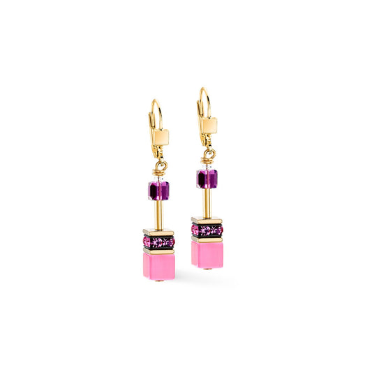 GeoCUBE Earrings pink