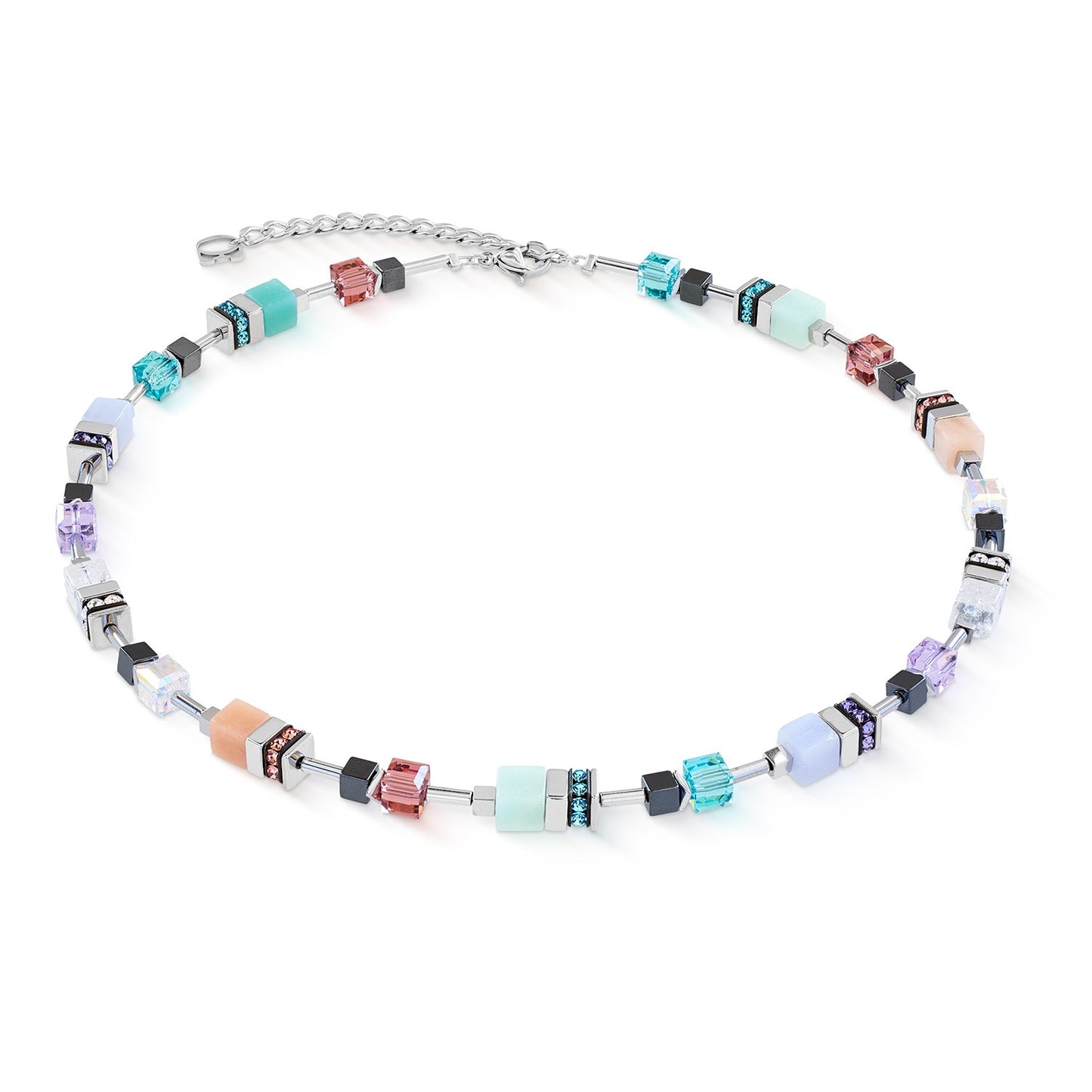 GeoCUBE Precious Motion necklace Sorbet silver