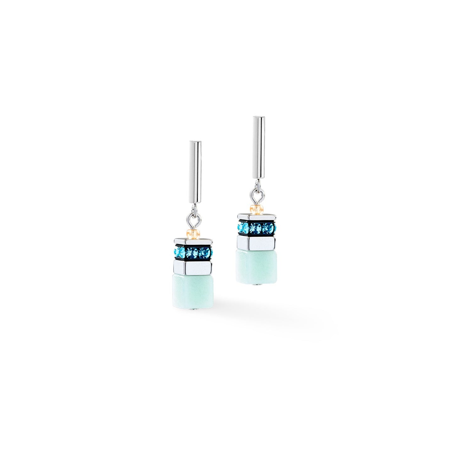 GeoCUBE Precious Motion earrings Sorbet silver