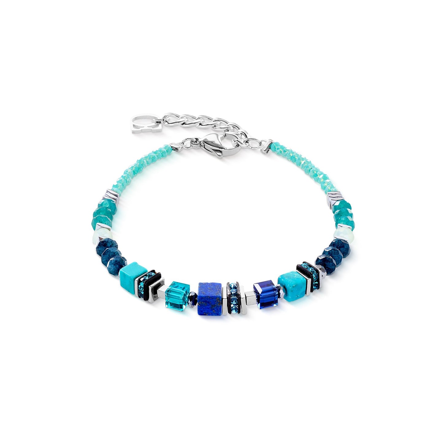 Bracelet Wave Precious Flow silver-teal