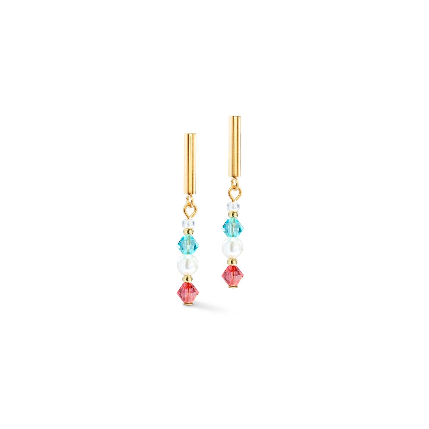 Princess Pearls earrings gold rainbow