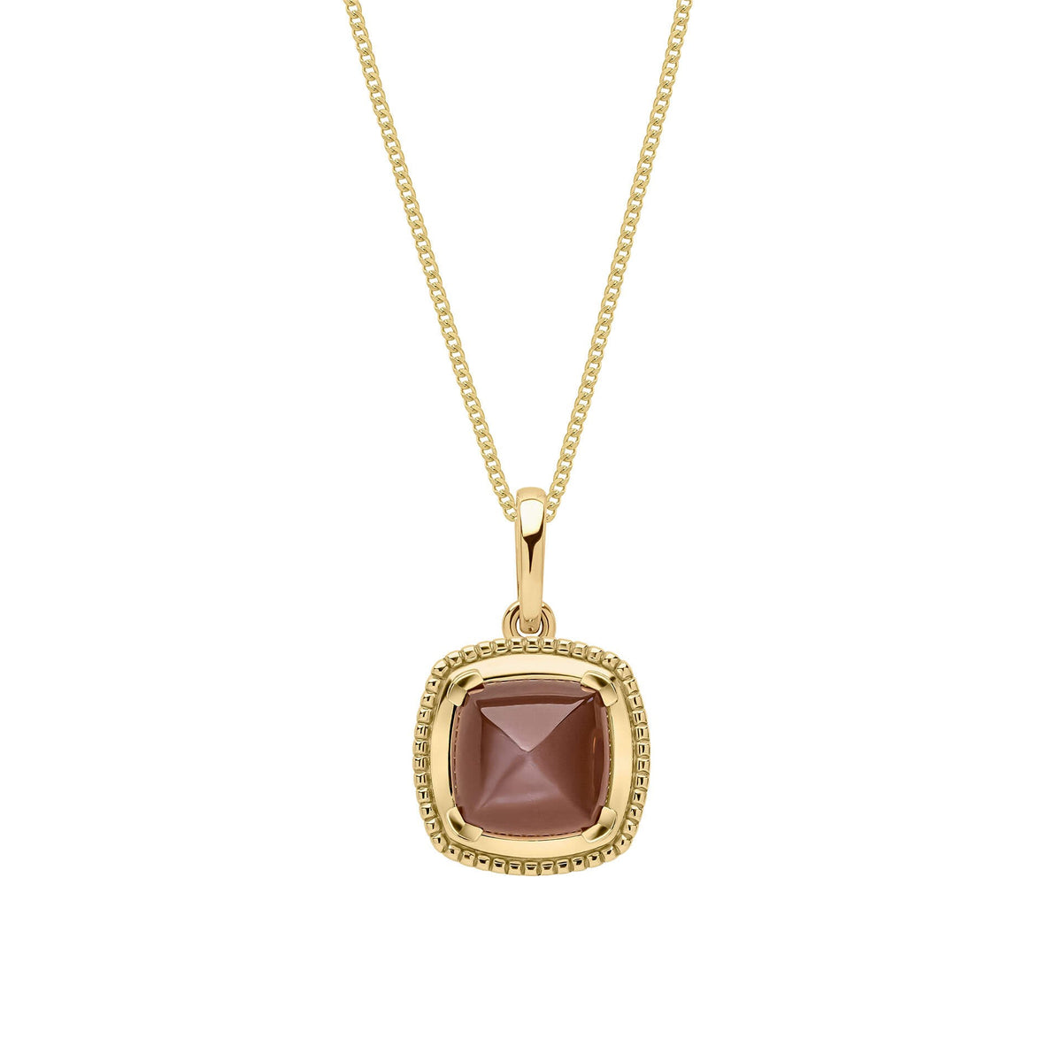 Sugarloaf Cut Chocolate Moonstone Pendant
