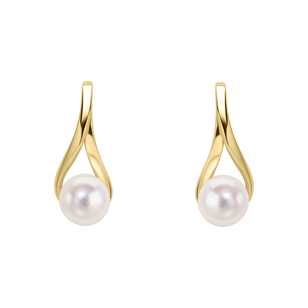 Freshwater Pearl Twist Drop Earrings