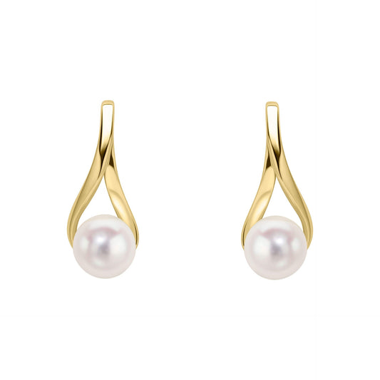 Freshwater Pearl Twist Drop Earrings