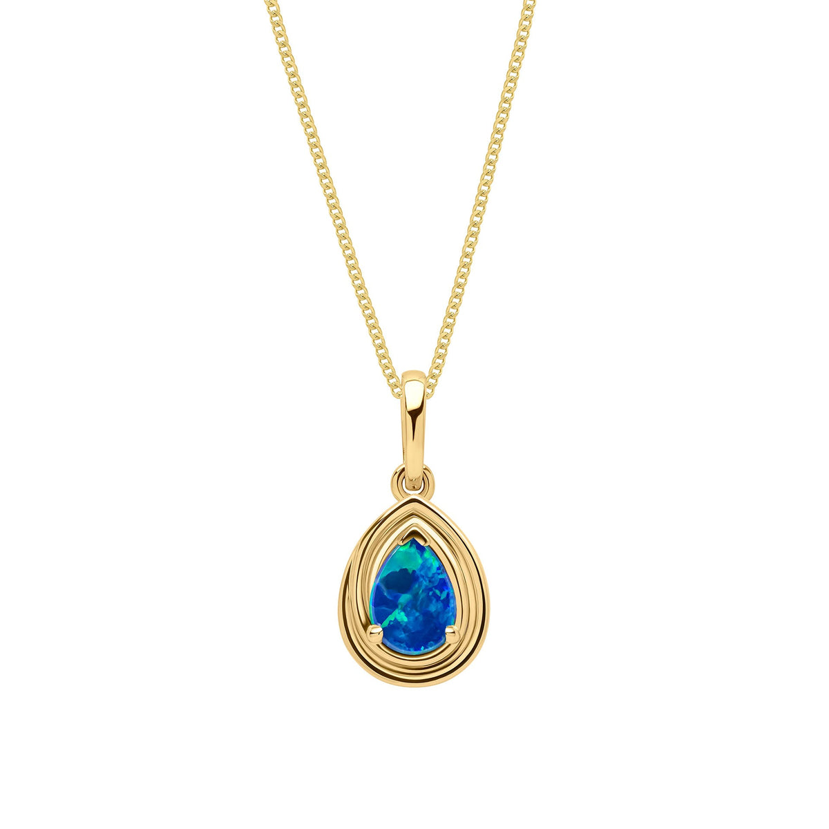 Opal Doublet Teardrop Pendant