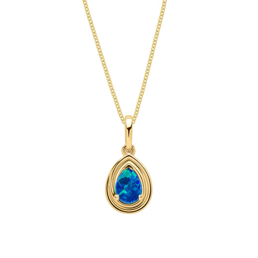 Opal Doublet Teardrop Pendant