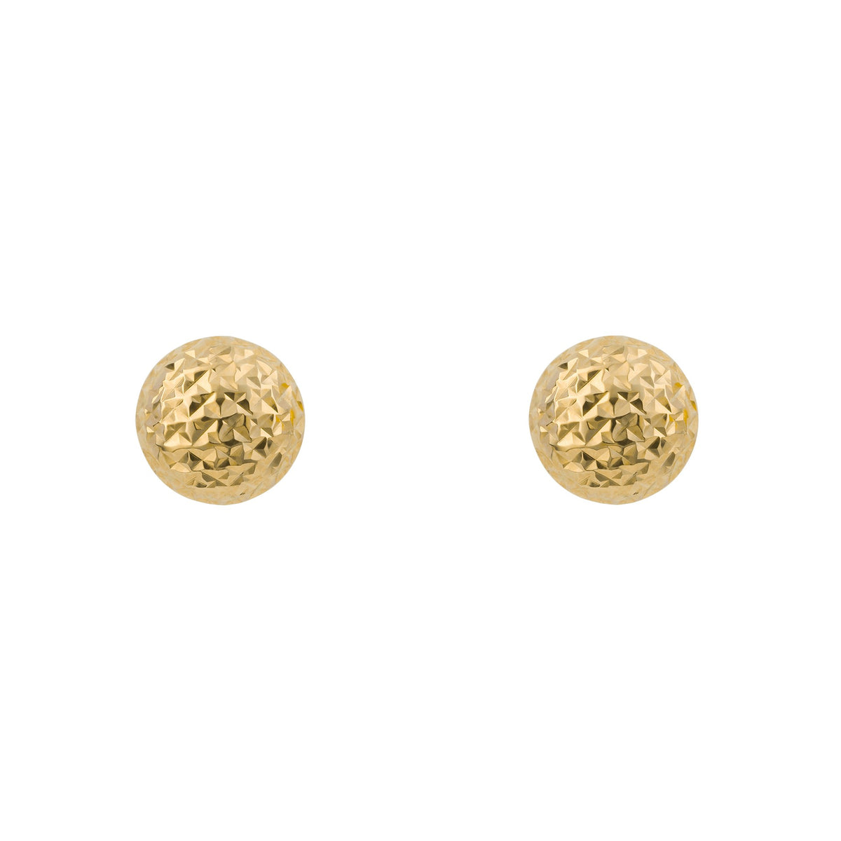 9ct Yellow Gold Textured Ball Studs