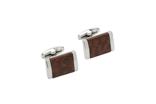 Stainless Steel Wood Cufflinks