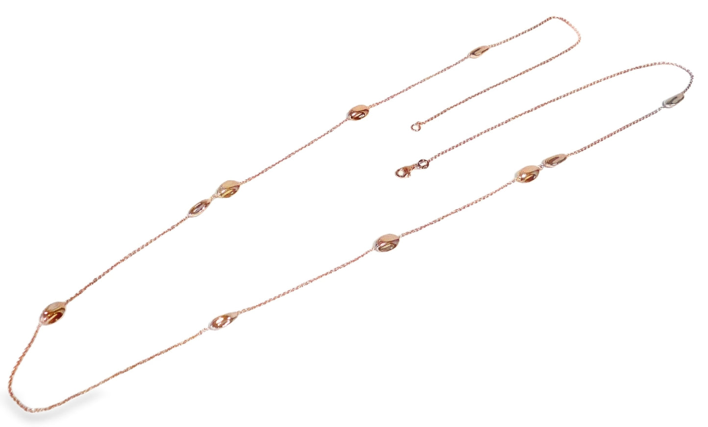 Delicate Silver Rose Gold Plated Chain Necklace