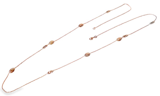 Delicate Silver Rose Gold Plated Chain Necklace