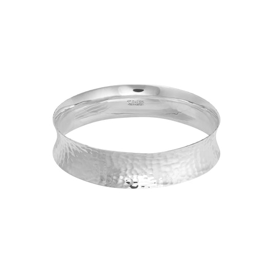 Hammered Concave Wide Bangle